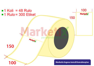 100x150 mm Barkod Etiketi Baskılı