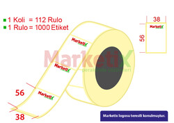 Marketix - 38x56 mm Barkod Etiketi Baskılı