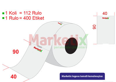 40x90 mm Karton Raf Etiketi Baskılı