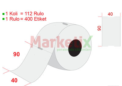 40x90 mm Karton Raf Etiketi Baskısız