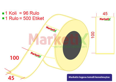 45x100 mm Barkod Etiketi Baskılı