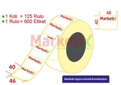 46x40 mm Terazi Etiketi Baskılı