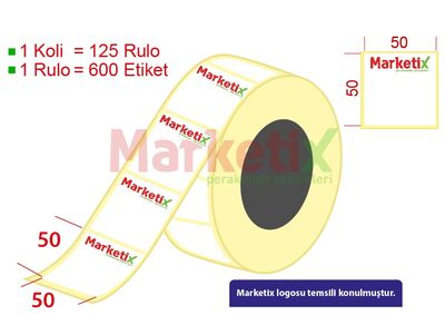 50x50 mm Terazi Etiketi Baskılı