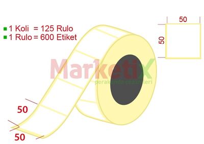 50x50 mm Terazi Etiketi Baskısız
