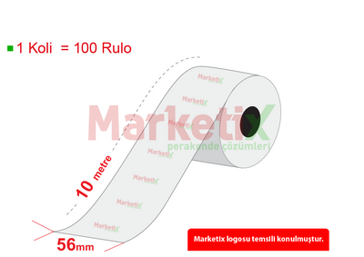 56x10 Metre Baskılı Termal Rulo