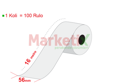 56x16 Metre Baskısız Termal Rulo