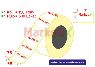 58x38 mm Terazi Etiketi Baskılı