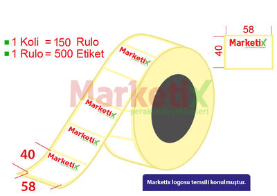 58x40 mm Terazi Etiketi Baskılı