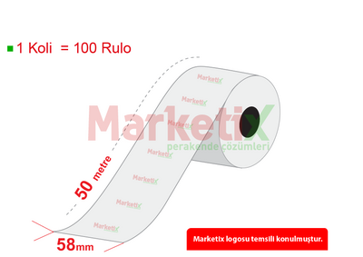 58x50 Metre Baskılı Termal Rulo