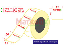 Marketix - 58x60 mm Terazi Etiketi Baskılı