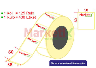 58x60 mm Terazi Etiketi Baskılı
