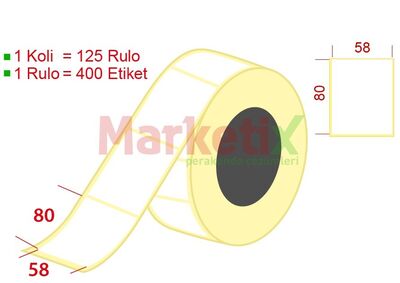 58x80 mm Terazi Etiketi Baskısız