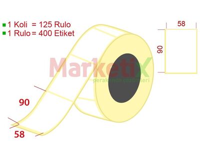 58x90 mm Terazi Etiketi Baskısız