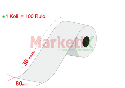 80x30 Metre Baskısız Termal Rulo