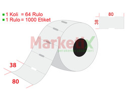 Marketix - 80x38 mm Karton Raf Etiketi Baskısız