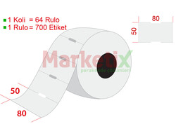 Marketix - 80x50 mm Karton Raf Etiketi Baskısız