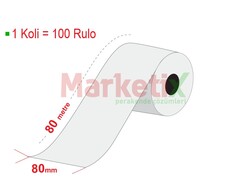 Marketix - 80x80 Metre Termal Rulo Baskısız