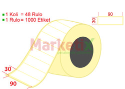 Marketix - 90x30 mm Barkod Etiketi Baskısız