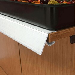 Marketix - Ahşap Raf Etiketlik / Beyaz / h:40 mm