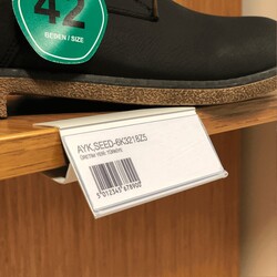 Ahşap Raf Etiketlik / Beyaz / h:40 mm - 3