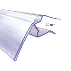 Marketix - Ahşap Raf Etiketlik / Hareketli / Şeffaf / h:40 mm