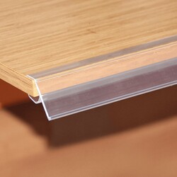 Marketix - Ahşap Raf Etiketlik / Şeffaf / h:40 mm