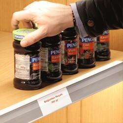 Ahşap Raf Etiketlik / Şeffaf / h:40 mm - 2