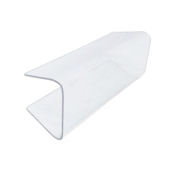 Marketix - Ahşap Raf Etiketlik / U Model / Şeffaf / h:30 mm