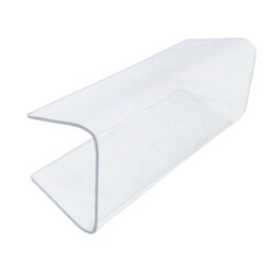 Marketix - Ahşap Raf Etiketlik / U Model / Şeffaf / h:40 mm