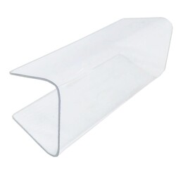 Marketix - Ahşap Raf Etiketlik / U Model / Şeffaf / h:50 mm