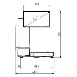 K3 800 Dokunmatik Barkodlu Terazi - 3