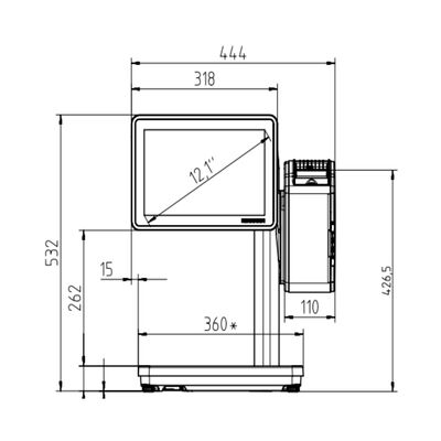 Q1 800 Barkodlu Terazi / 15 kg