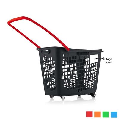 Black Roll Tekerlekli Alışveriş Sepeti 55 Litre