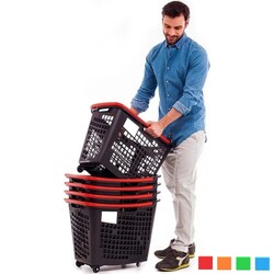 Black Roll Tekerlekli Alışveriş Sepeti 55 Litre - 3