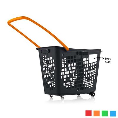 Black Roll Tekerlekli Alışveriş Sepeti 55 Litre
