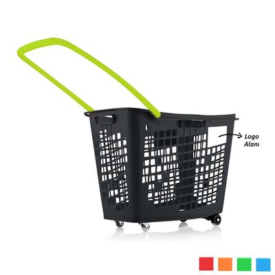 Black Roll Tekerlekli Alışveriş Sepeti 55 Litre