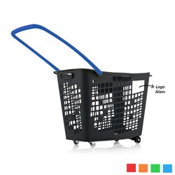 Black Roll Tekerlekli Alışveriş Sepeti 55 Litre - 12