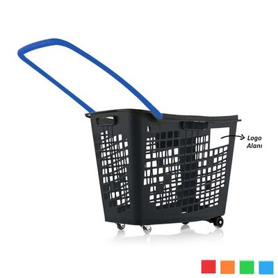 Black Roll Tekerlekli Alışveriş Sepeti 55 Litre