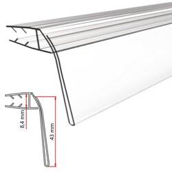 Cam Raf Etiketlik / Şeffaf / h:40 mm - 5