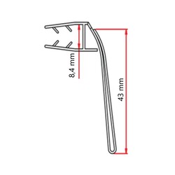 Cam Raf Etiketlik / Şeffaf / h:40 mm - 6
