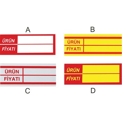 Fiyat Etiketi / Silinebilir / Renkli / PVC