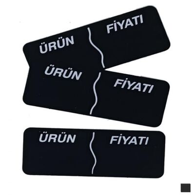 Fiyat Etiketi / Silinebilir / Siyah / PVC