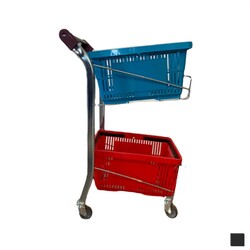 Marketix - G28 Alışveriş Sepeti Taşıma Arabası 56 Litre