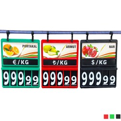 Manav Askılı Fiyat Kaseti / 5 Hane - 4