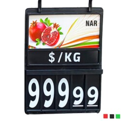 Manav Askılı Fiyat Kaseti / 5 Hane - 9