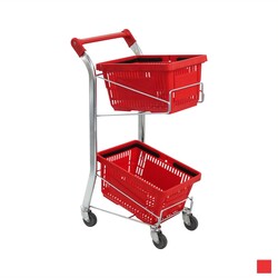 Marketix - Mini S22 Alışveriş Sepeti Taşıma Arabası 44 Litre