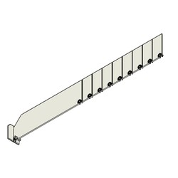 Marketix - Raf Ürün Ayırıcı Seperatör / h:5 cm / Derinlik:18,5 - 38,5 cm
