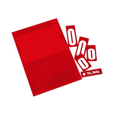 Resimli Manav Etiketi Maxi Çift Taraflı 21x30 cm Kırmızı