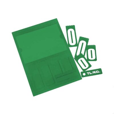 Resimli Manav Etiketi Maxi Çift Taraflı 21x30 cm Yeşil