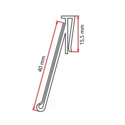 Sac Önü Raf Etiketlik / Beyaz / h:40 mm - 2